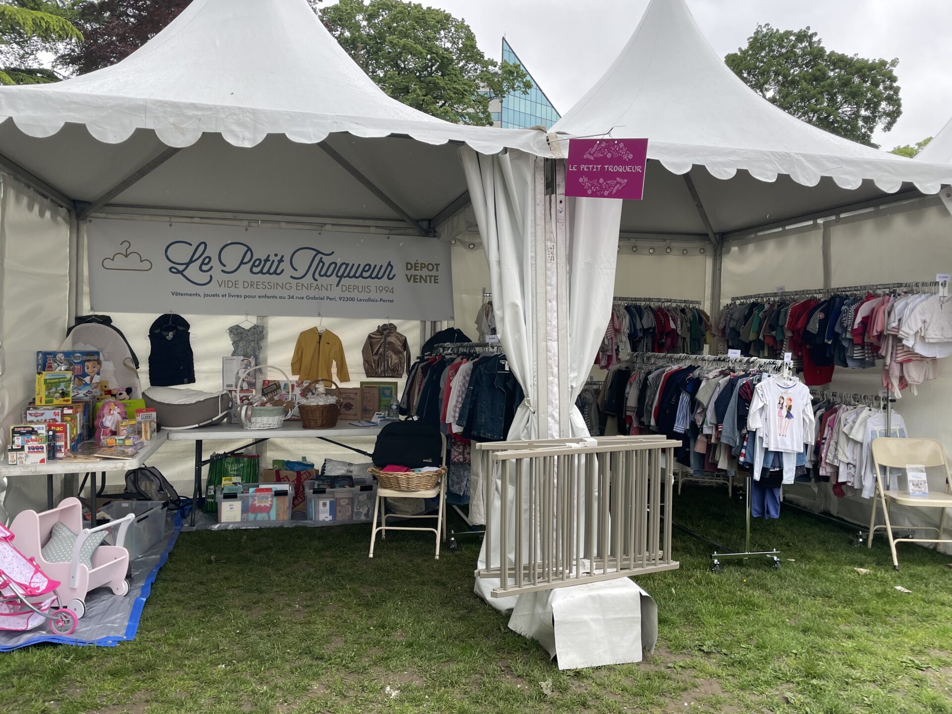 stand le petit troqueur au jardin bonheur au parc de la planchette du 12 au 14 mai 2024